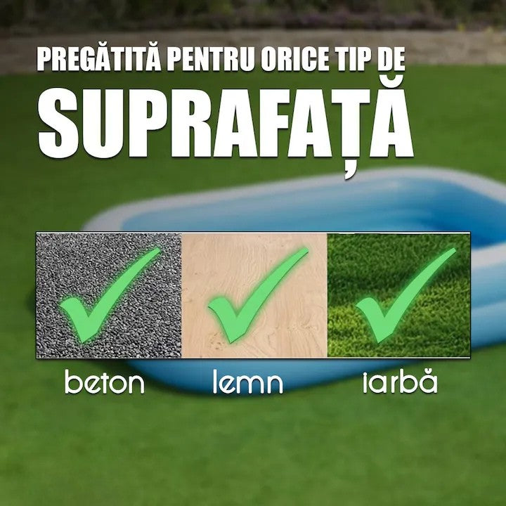 Piscină gonflabilă 200 x 150 cm, pentru copii, multi-utilizare, interior/exterior, ușor de umflat și depozitat