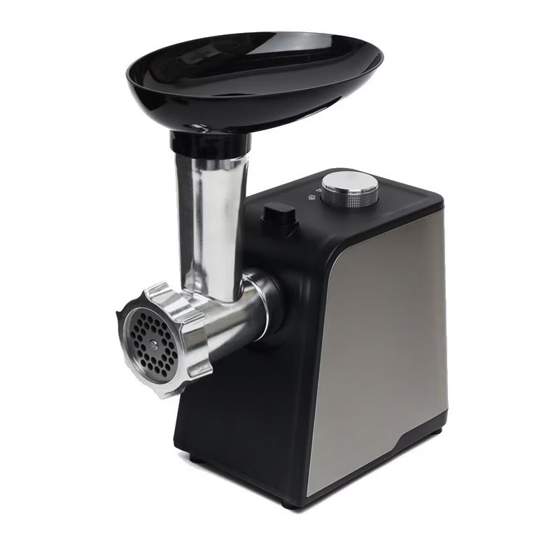 Mașină de tocat carne 2000W, HALEY, capacitate 2.5 kg/min, motor din cupru, tavă pentru alimente, argintiu/negru