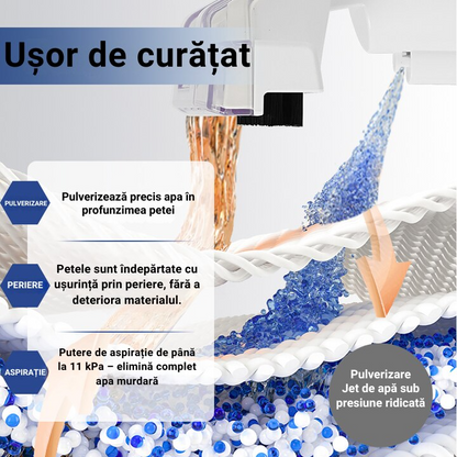 Aspirator cu spălare prin injecție-extracție HALEY, 1000W, 2 rezervoare, pentru covoare, tapițerii și interior auto