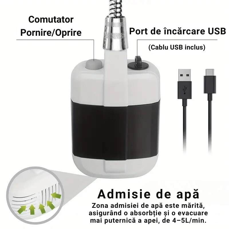 Dus Portabil Camping, Pompa Electrica