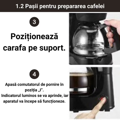 Aparat de Cafea 800W, 1.25L