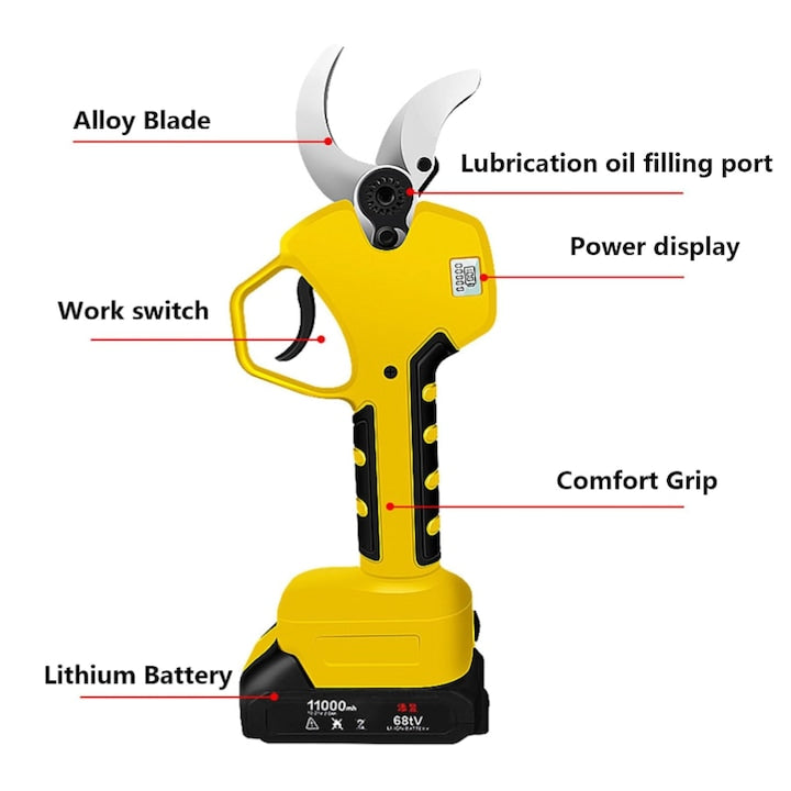 Foarfeca electrica cu 2 acumulatori