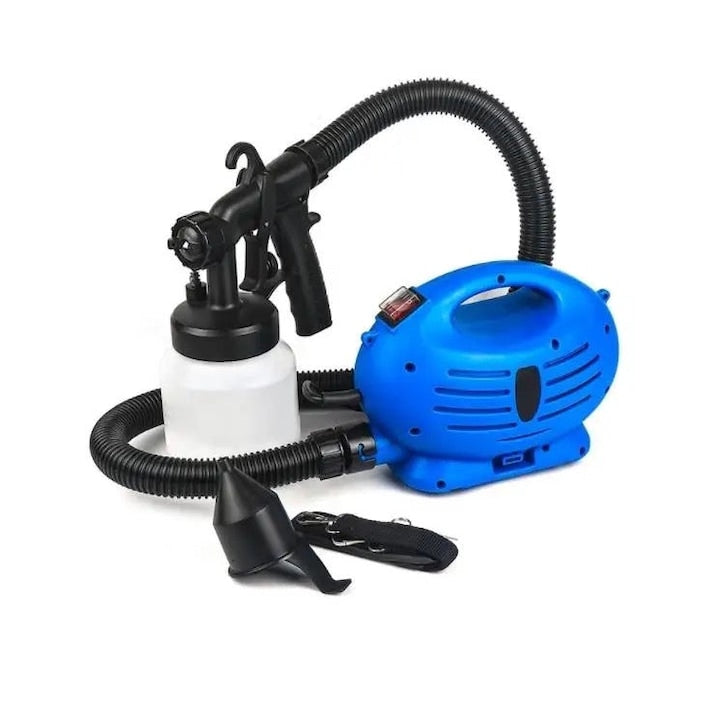 Pistol de vopsit electric PAINTZOOM, aparat pentru vopsit și zugrăvit, rezervor 800 ml, furtun 1.5 m, 650W